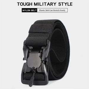 Men Women Canvas Belt Webbing D Ring Buckle Woven Military Army Waistband  Comb