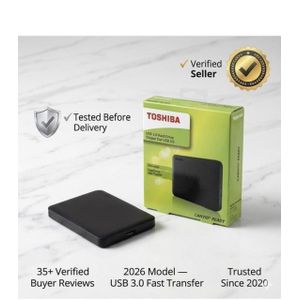 Toshiba 1TB External Head Drive for Students & IT workers to Secure Documents 