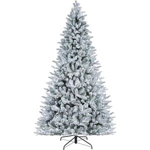 7ft Snow Flocked Artificial Christmas Tree- White & Green