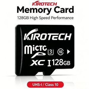 KIROTECH 128GB microSD card, UHS-I Class 10 high-speed memory card; expands storage capacity for devices such as smartphones and cameras