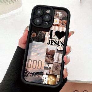 Matte Frosted Silicone Designed Phone Case for iPhone 11/11 Pro Max/12/ 13/13 Pro/14/14 Pro - I love Jesus