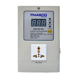 Nasco Automatic Voltage Regulator and Surge Protector - NAS-SG10A(10 Amps) - White