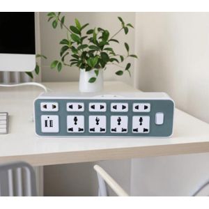 AD Universal 10 Way Extension Board With 2 USB - White