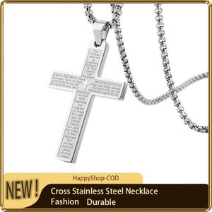 Cross Stainless Steel Necklace - Trendy Religious Pendant for Men & Women