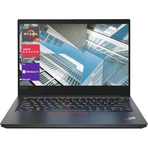 Lenovo ThinkPad E14 Gen3 Business Laptop, 14" FHD Screen, AMD Ryzen 5 5500U Processor, 16GB RAM, 512GB SSD, Webcam, HDMI, Wi-Fi, Windows 11 Pro, Black Refurb