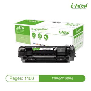 i-AICON 136A (W1360A) Compatible Black Laser Toner Cartridge – 1,150 Pages