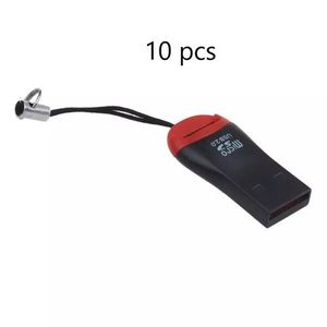 USB 2.0 Micro SD Card Reader - 10pcs Black/Red