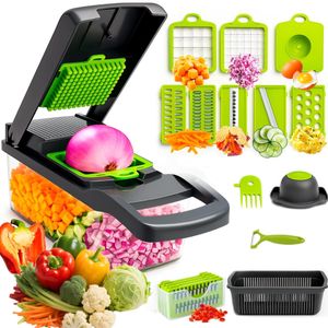 Pro-Series 16-in-1 Vegetable Chopper with Container & Blades