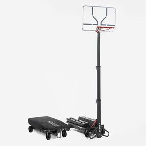 TARMAK Adjustable (2.40m To 3.05m) Folding Basketball Hoop B500 Easy Box