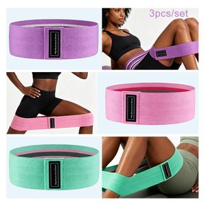 3 Pack Non-Slip Fabric Hip Resistance Bands, Glute Leg Workout Fitness Loop Exercise Bands
