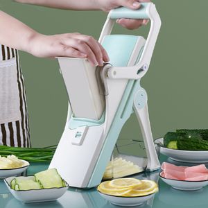 Safe Mandoline Slicer for Kitchen Professional Cucumber Veggie Mandolin  Slicer Cutter Chipper Hand Held Japanese Kitchen Chopping Artifact 5 in 1