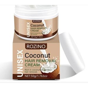 Rozino50G Coconut Painless And Non-Irritating Hair Removal, Quick Hair Removal, Suitable for Body, Legs, Armpits, And Intimate Areas 