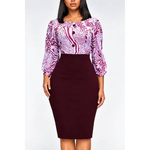 Fashion And Style Ladies Midi Gown-Wine Colour-Medium