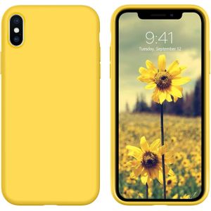 iPhone XS Max Case, Liquid Silicone Phone Case, Full Body Protective Cover, Shockproof Cover with Microfiber Lining (Black)