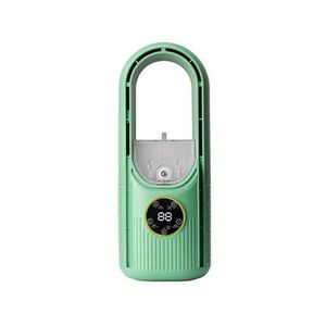 Portable Electric Air Cooler Leafless Fan 6 Speed Silent Timer Air Conditioner Cooling Fan - Green