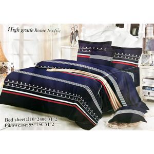Quality Luxury 4-Piece Bedsheet Set with 2 Pillow Cases- Multicolour