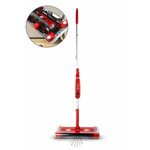 48.4" Cordless Floor Sweeper with Rechargeable Battery, 4-Quad Brush Technology, 360° Swivel Design & Lightweight Cleaning for Home