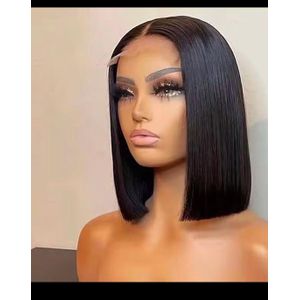 Gen shoulder-length human hair bob wig