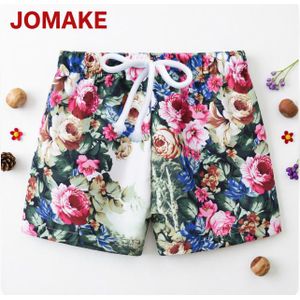 JOMAKE Girls' shorts for ages 2-9, featuring faux floral print, drawstring waist and pockets.