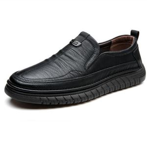 Men's Durable Non slip Leather Shoes Size EU 40-44 Black