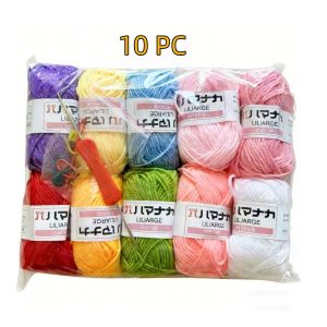 Genetic 10 PC Knitting Yarn Hand Knitting Crochet Line For Light Cross -Multi