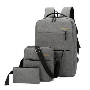 3 PCS Men Bags Backpacks School Bags Laptop Bags Satchel Messenger Bags Bookbags