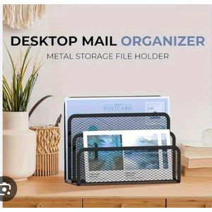 A & Shine Four Tier Desktop File Organizer - Black