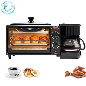 Flushrenic breakfast maker,A three in one breakfast machine, equipped with a coffee machine and non stick frying pan, an oven with a 30 minute timer, and multifunctional breakfast utensils, is an ideal choice for the kitchen.