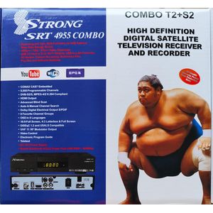 Strong SRT4955 Combo S2+T2 FTA Satellite and terrestrial Digital Multi TV Decoder 