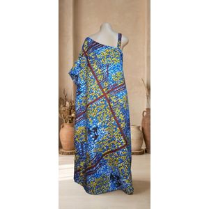 African Print Tailored 1 Hand Flare Dress
