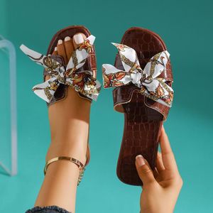 Fashion & Style Fashion bow-knot slippers brown 