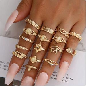 Fashionable Heart Butterfly Joint Open Ring Sets