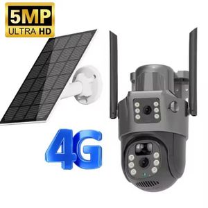 4G solar powered  pro 5mp dual lens camera.
