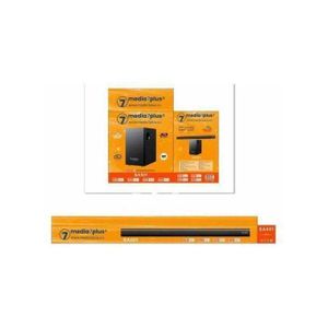 Media 7 Plus Soundbar With External Wireless Bass Woofer - Black