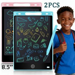2 Pieces LCD liquid crystal Kids Writing Tablet - Pink Blue 