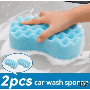 AD 2pcs Car Cleaning Sponge - Multicolour