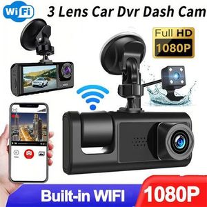 3 camera lens car DVR  driving recorder high-definition 1080P driving recorder dual lens driving recorder recorder black box driving recorder car DVR built-in WIFI support