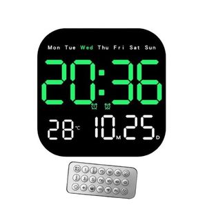 Kadio Digital Alarm Clock 10 Level Brightness Adjustment Remote Control Calendar Clock