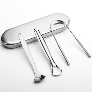 DRASURE Tongue scraper U-shaped cleaner dental floss oral bad mouth breathing cleaning tool