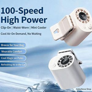 ClipMaster Portable Clip Fan Desktop Fan Outdoor Fan – Stepless Speed Control (100 Speeds), Waist-Mounted Fan, HD Digital Display, 360° Rotation, Long Battery Life, Strong Airflow – Clip to Umbrella, Desk, Camping, Hiking & More