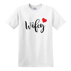 Wifey Short Sleeve Round Neck Tshirt-White