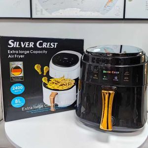 SILVER CREST  8L Extra Large Capacity Glass Window Electric Digital Touch Screen Air Fryer Oven - Black
