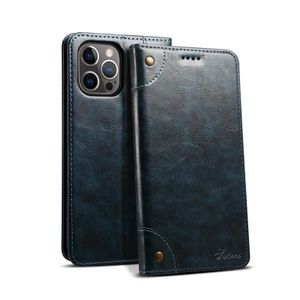 Caseme Phone Case, Compatible With IPhone 14 Pro Max High Quality Original Flip Leather Phone Case With Card Slot- Blue 