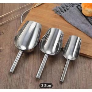 A & Shine 3pcs Multifunctional Scooper Shovel for Ice Cube Scooping- White