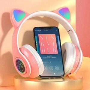 Cat Ear Wireless Bluetooth Headphones – Pink Edition