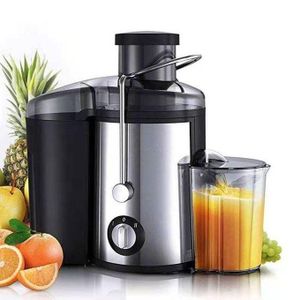 Stainless Steel Electric Juice Extractor - Black & Silver