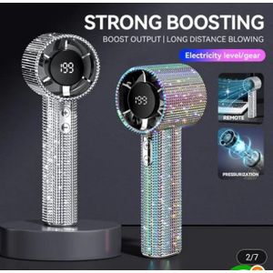 AD  Classic Handheld USB Rechargeable Fan - Multicolour 