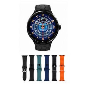50mm Smart Watch - Full Round HD Display, Wireless Fast Charging, 128MB Memory, Long Battery Life, 1.52" Large Screen - Black