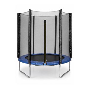 60" Garden Trampoline With Safety Net-Mesh & 150Kg Maximum Load - (D150 x H160)cm / (D59 x H63)inch - Blue/Black