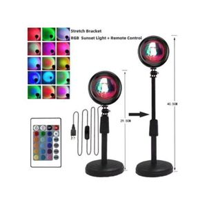 16-color RGB USB sunset light, photography sunset light, rainbow neon night light, projector, with remote control